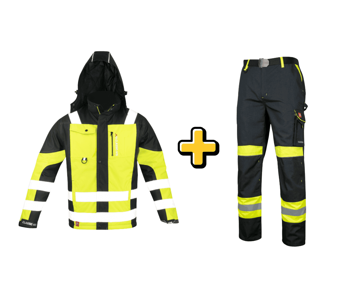 Jachetă + Pantaloni Galbeni