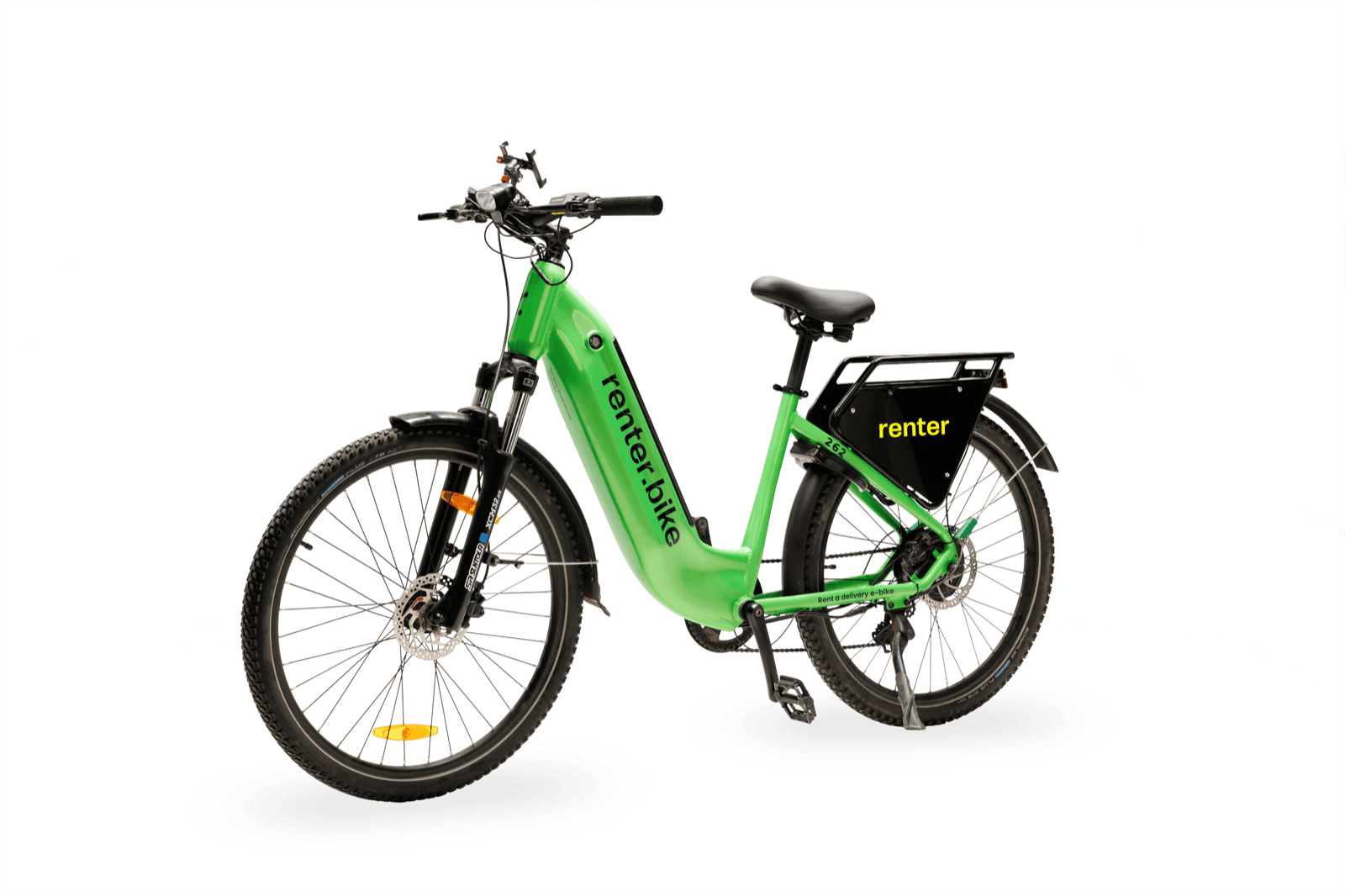 Renter RB1 electric bike seen from the front left