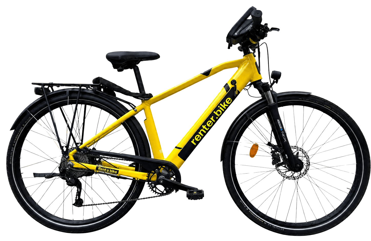 Bicicletă electrică Econic, vedere laterală